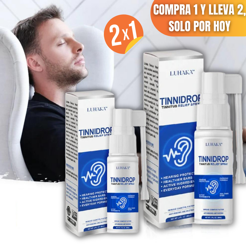 TinniDrop® l Spray para aliviar el tinnitus l 2x1. + Ebook Gratis